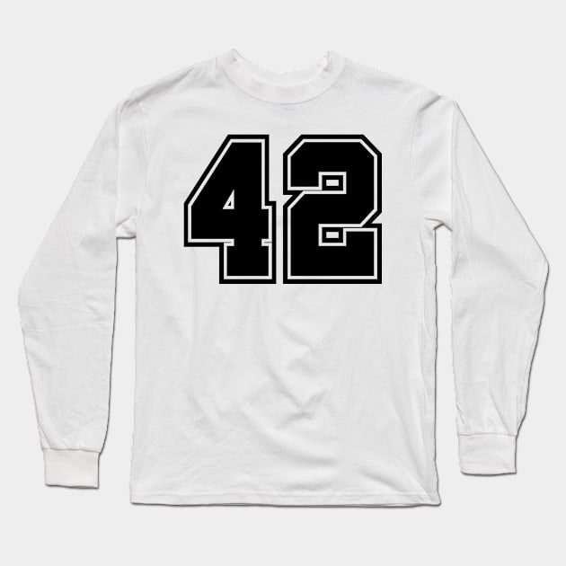 Number 42 Long Sleeve T-Shirt by PR Hub